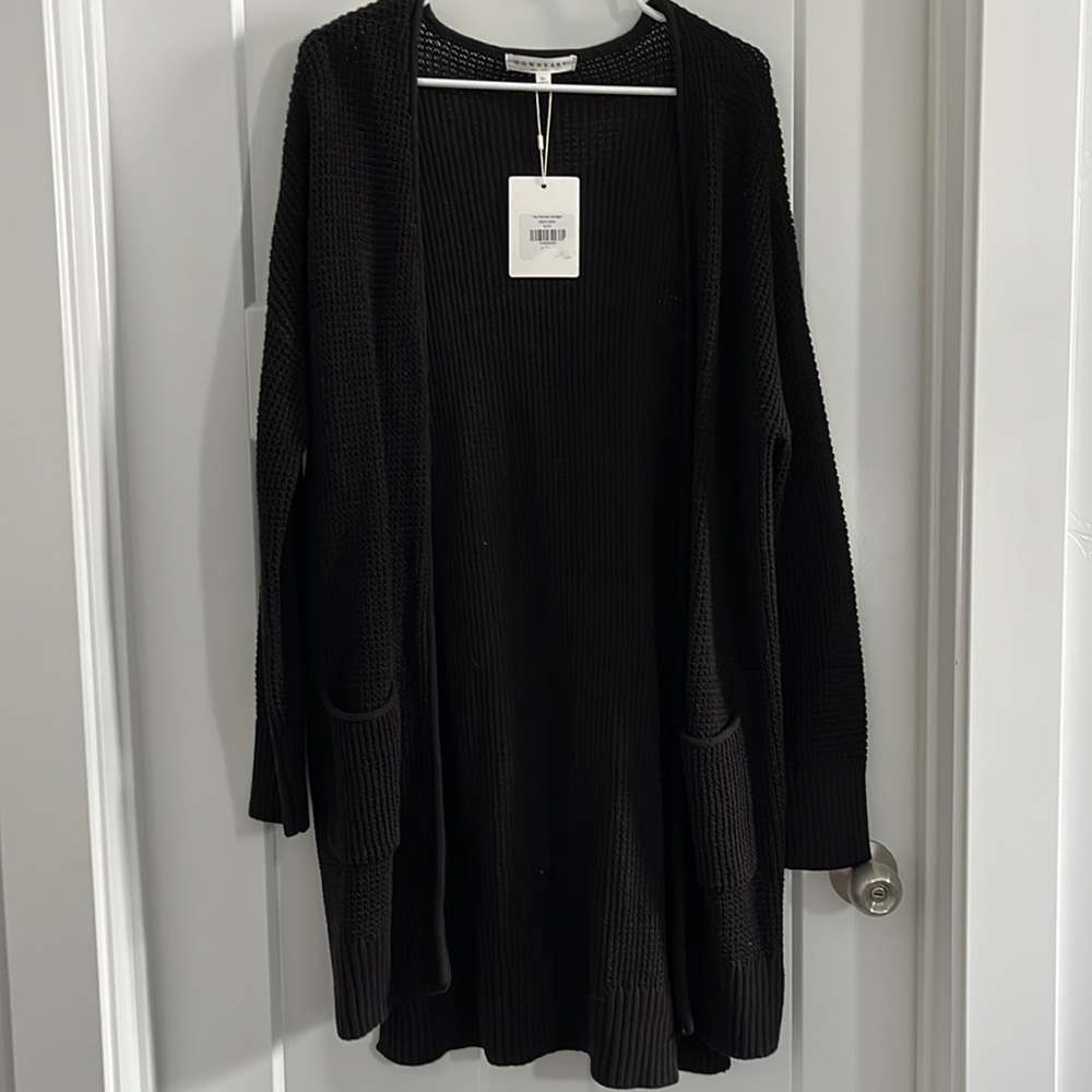 black long cardigan